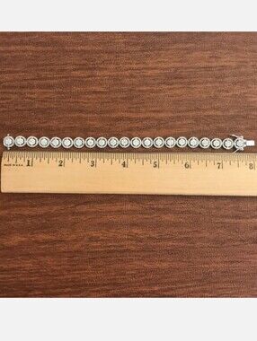 Natural Diamond Cluster Halo Tennis Bracelet - 10k White Gold